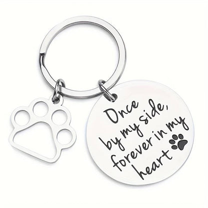 Dog Memorial Keyring - Once By My Side, Forever In My Heart