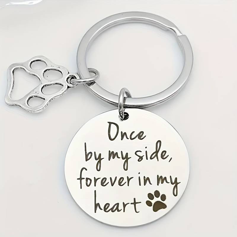 Dog Memorial Keyring - Once By My Side, Forever In My Heart